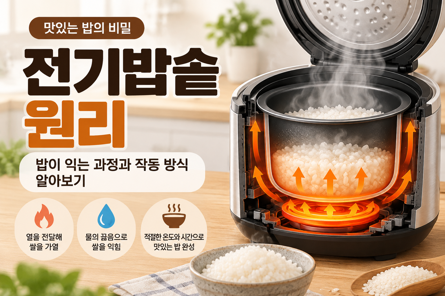전기밥솥 원리와 밥이 익는 과정