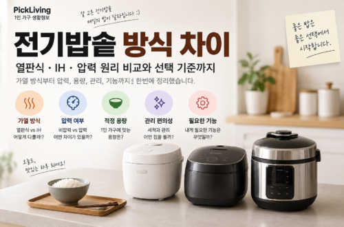 열판식 IH 압력 전기밥솥 방식 차이와 선택 기준